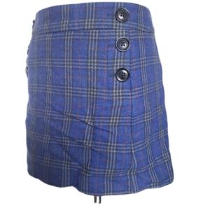 GAP - Blue Wool Plaid Skirt - Size 12